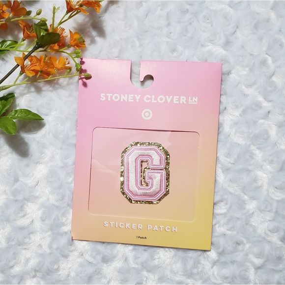 Stoney Clover Lane x Target light pink letter G sticker patch